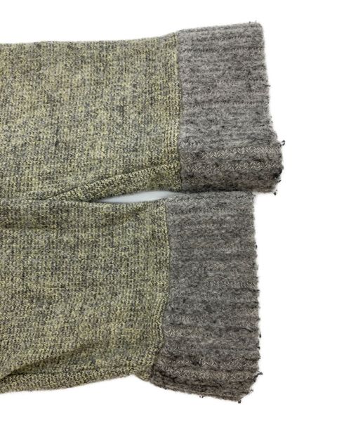 Dulcamara（ドゥルカマラ）Dulcamara (ドゥルカマラ) ウールブレンドハイネックニット グリーン×グレー サイズ:SIZE　１の古着・服飾アイテム