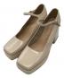 the virgins（ヴァージンズ）の古着「SQUARE CHUNKY HEEL」｜ベージュ