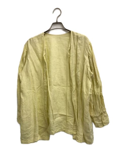nest Robe（ネストローブ）nest Robe (ネストローブ) バックネックリボン2wayブラウス イエロー サイズ:Fの古着・服飾アイテム