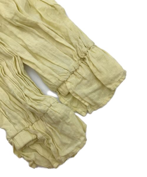 nest Robe（ネストローブ）nest Robe (ネストローブ) バックネックリボン2wayブラウス イエロー サイズ:Fの古着・服飾アイテム