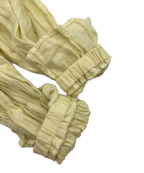 nest Robe（ネストローブ）nest Robe (ネストローブ) バックネックリボン2wayブラウス イエロー サイズ:Fの古着・服飾アイテム