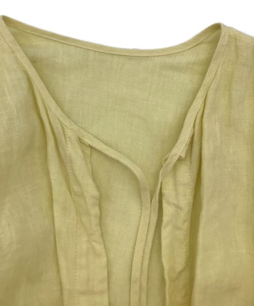 nest Robe（ネストローブ）nest Robe (ネストローブ) バックネックリボン2wayブラウス イエロー サイズ:Fの古着・服飾アイテム