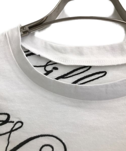 Diagram GRACE CONTINENTAL（ダイアグラム グレースコンチネンタル）Diagram GRACE CONTINENTAL (ダイアグラム グレースコンチネンタル) ロゴ刺繍Tシャツ ホワイト サイズ:2の古着・服飾アイテム