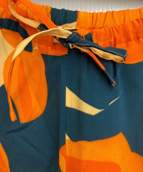 DRIES VAN NOTEN（ドリスヴァンノッテン）DRIES VAN NOTEN (ドリスヴァンノッテン) ボタニカルイージーパンツ オレンジ×ネイビー サイズ:36の古着・服飾アイテム