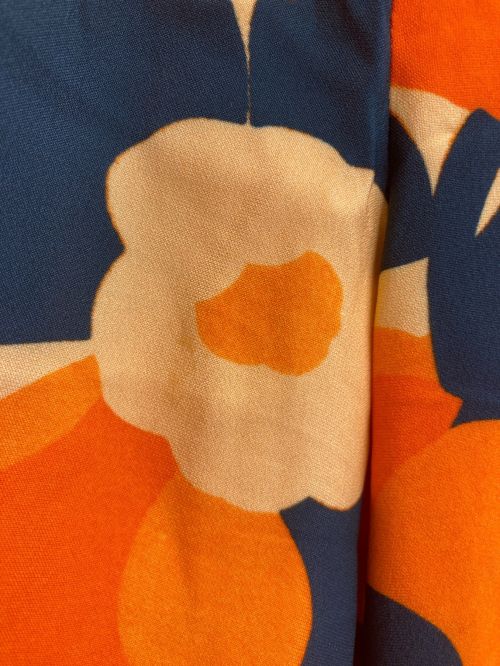 DRIES VAN NOTEN（ドリスヴァンノッテン）DRIES VAN NOTEN (ドリスヴァンノッテン) ボタニカルイージーパンツ オレンジ×ネイビー サイズ:36の古着・服飾アイテム