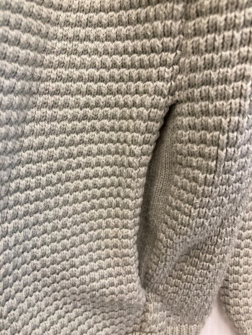 CHAH CHAH（チャーチャー）CHAH CHAH (チャーチャー) CC WAFFLE DOUBLE CARDIGAN-SMOKE ライトグリーン サイズ:Mの古着・服飾アイテム