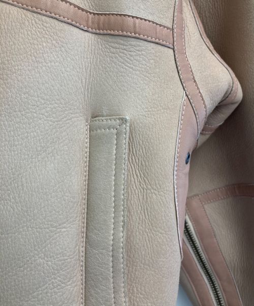 lock 9（ロック）lock 9 (ロック) ムートンジャケット ピンク サイズ:40の古着・服飾アイテム