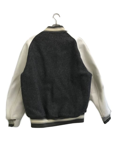 MOBSTYLES（モブスタイル）MOBSTYLES (モブスタイル) スタジャン ホワイト×グレー サイズ:ーの古着・服飾アイテム