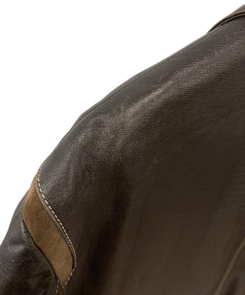 hardy amies sport（ハーディーエイミス スポーツ）HARDY AMIES SPORT (ハーディーエイミス スポーツ) レザーコート ブラウン サイズ:3Lの古着・服飾アイテム