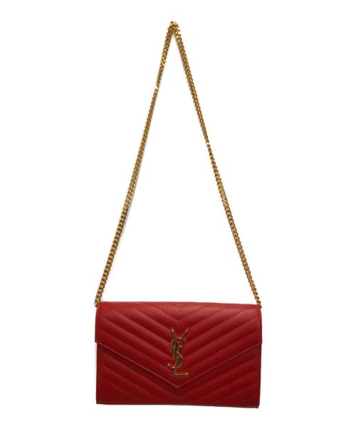 Yves Saint Laurent（イヴサンローラン）Yves Saint Laurent (イヴサンローラン) カサンドラチェーンバッグ レッド サイズ:-の古着・服飾アイテム