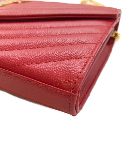 Yves Saint Laurent（イヴサンローラン）Yves Saint Laurent (イヴサンローラン) カサンドラチェーンバッグ レッド サイズ:-の古着・服飾アイテム