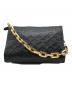 LOUIS VUITTON（ルイ ヴィトン）の古着「クッサンMM/ラムレザー・カーフレザー チェーンショルダーバッグ /M57783」｜ブラック