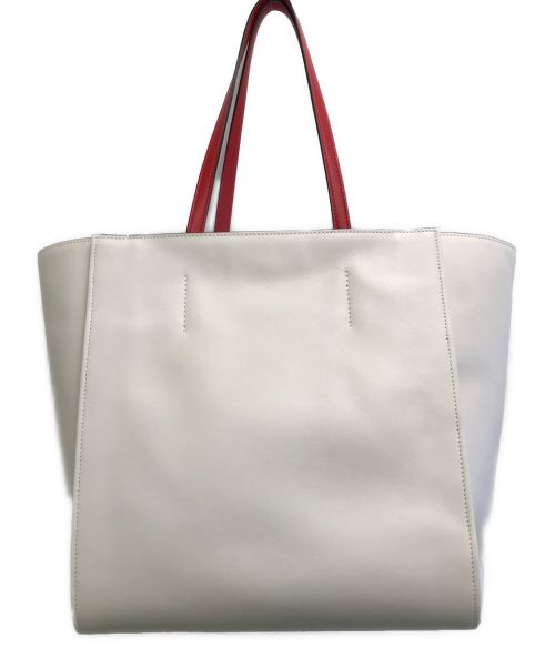 ALEXANDER McQUEEN（アレキサンダーマックイーン）ALEXANDER McQUEEN (アレキサンダーマックイーン) ロゴデザイントートバッグ ホワイトの古着・服飾アイテム