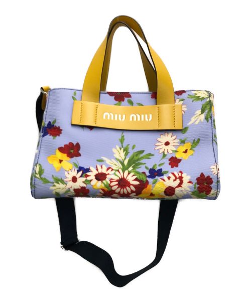 MIU MIU（ミュウミュウ）MIU MIU (ミュウミュウ) ハンドバッグ ブルー×イエロー サイズ:-の古着・服飾アイテム