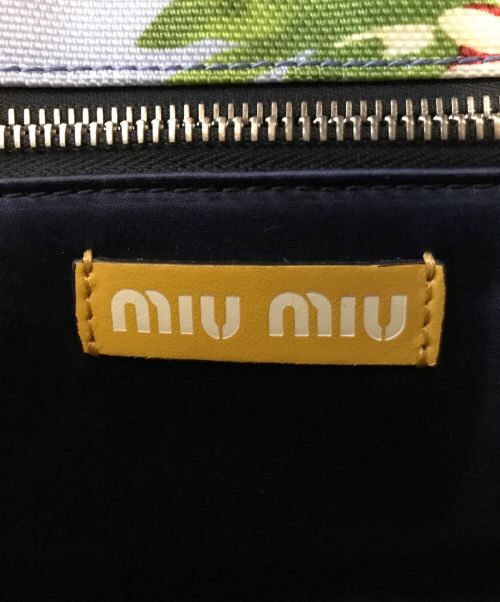 MIU MIU（ミュウミュウ）MIU MIU (ミュウミュウ) ハンドバッグ ブルー×イエロー サイズ:-の古着・服飾アイテム