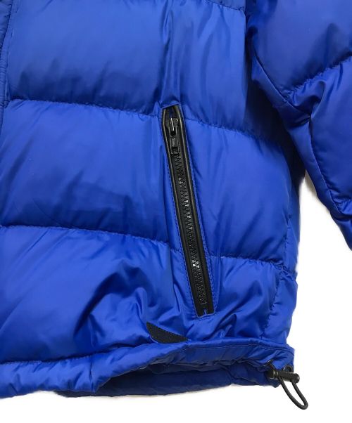 COACH（コーチ）COACH (コーチ) レザートリムダウンパーカー ブルー サイズ:Mの古着・服飾アイテム