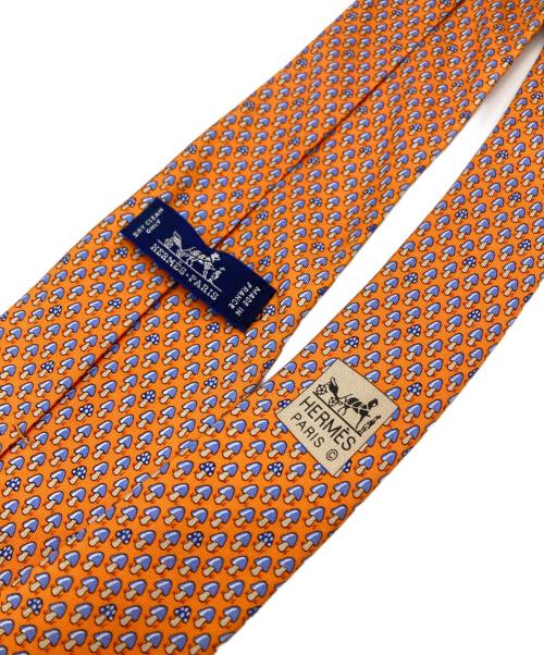 HERMES（エルメス）HERMES (エルメス) 総柄ネクタイ オレンジ サイズ:-の古着・服飾アイテム
