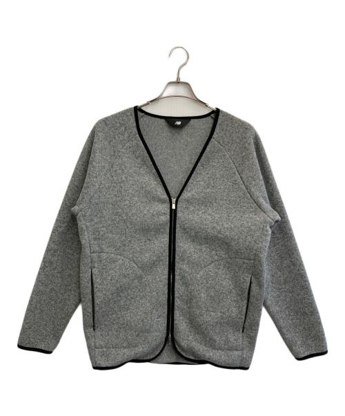 NEW BALANCE（ニューバランス）NEW BALANCE (ニューバランス) MET24 No Collar Jacket グレー×ブラック サイズ:Lの古着・服飾アイテム