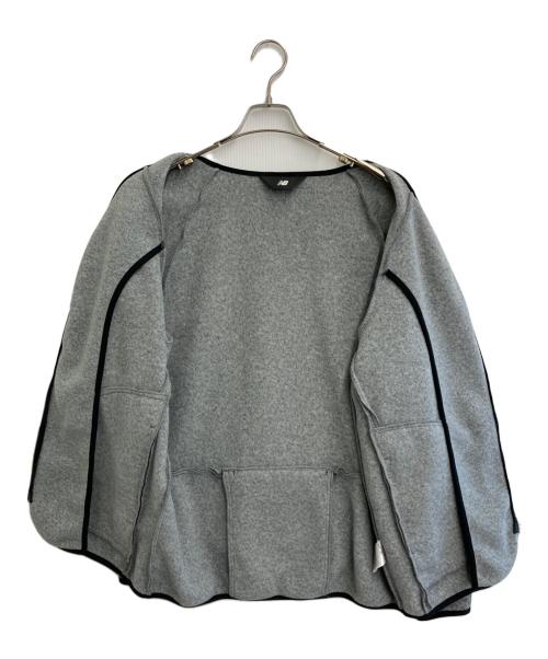 NEW BALANCE（ニューバランス）NEW BALANCE (ニューバランス) MET24 No Collar Jacket グレー×ブラック サイズ:Lの古着・服飾アイテム