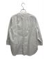 FINNA (フィンナ) ピンボーダーオープンバックシャツ グレー×ホワイト サイズ:S 未使用品：2500円