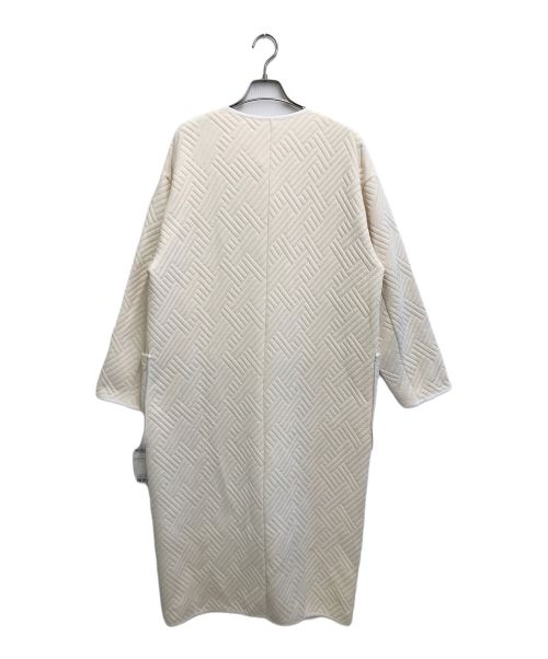 #Newans（ハッシュニュアンス）#Newans (ハッシュニュアンス) キルティングジャージーロングコート ホワイト サイズ:1 未使用品の古着・服飾アイテム