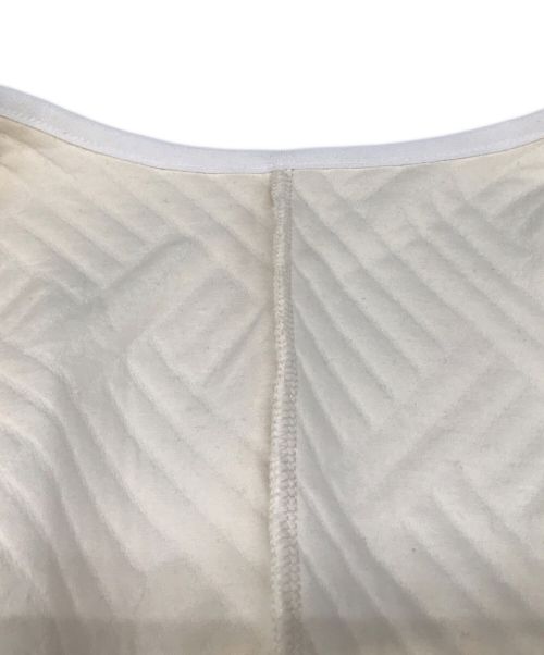 #Newans（ハッシュニュアンス）#Newans (ハッシュニュアンス) キルティングジャージーロングコート ホワイト サイズ:1 未使用品の古着・服飾アイテム