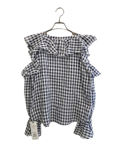 Estella.K（エステラケー）Estella.K (エステラケー) ギンガムチェックブラウス ネイビー×ホワイト サイズ:FREE 未使用品の古着・服飾アイテム
