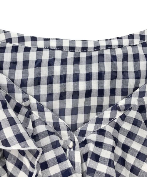 Estella.K（エステラケー）Estella.K (エステラケー) ギンガムチェックブラウス ネイビー×ホワイト サイズ:FREE 未使用品の古着・服飾アイテム
