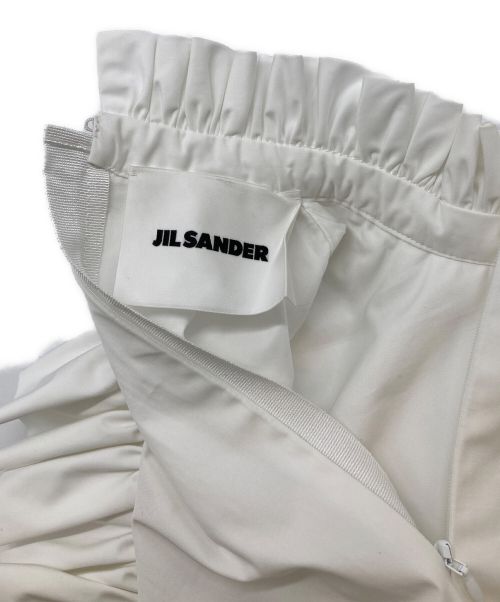 JIL SANDER（ジルサンダー）JIL SANDER (ジルサンダー) ノースリーブフリルシャツ ホワイト サイズ:SIZE34の古着・服飾アイテム