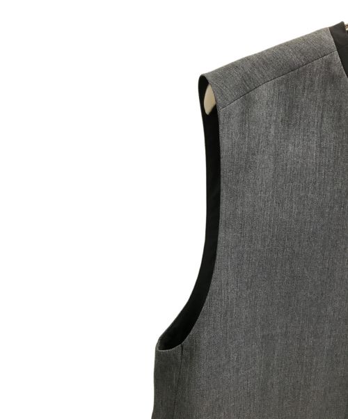 LOHEN（ローヘン）LOHEN (ローヘン) ハイカウントウールバイカラージレ グレー サイズ:SIZE Freeの古着・服飾アイテム