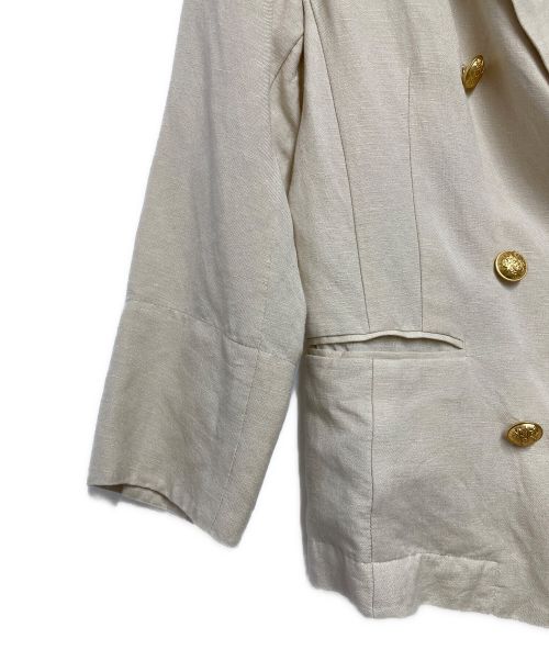 Emma Taylor（エマテイラー）Emma Taylor (エマテイラー) リネンヴィンテージサマージャケット ベージュ サイズ:36の古着・服飾アイテム