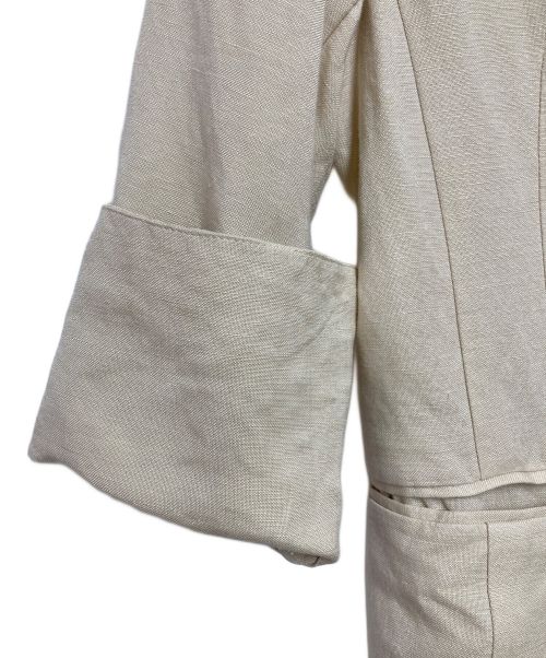 Emma Taylor（エマテイラー）Emma Taylor (エマテイラー) リネンヴィンテージサマージャケット ベージュ サイズ:36の古着・服飾アイテム