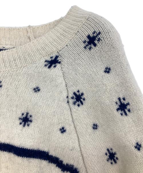 HUMAN MADE（ヒューマンメイド）HUMAN MADE (ヒューマンメイド) POLAR (ポーラー) ニット ホワイト サイズ:SIZE Lの古着・服飾アイテム