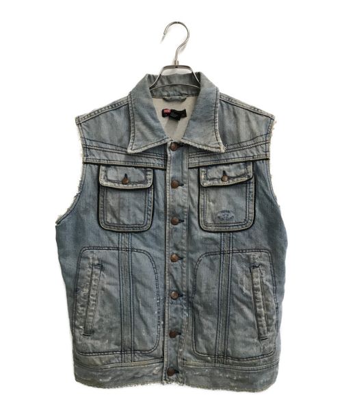 DIESEL（ディーゼル）DIESEL (ディーゼル) ヴィンテージ加工デニムベスト インディゴ サイズ:SIZE Lの古着・服飾アイテム
