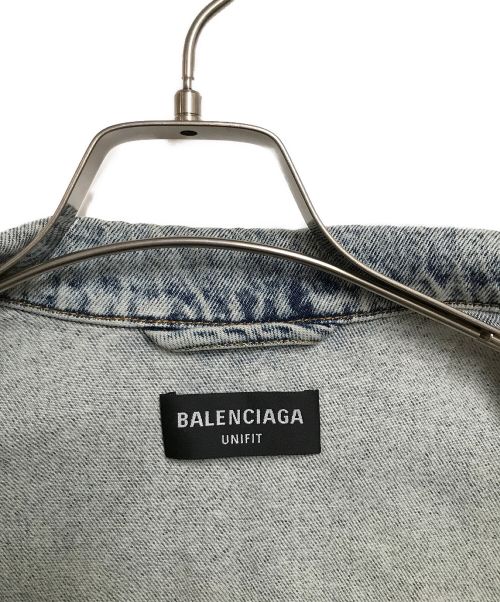 BALENCIAGA（バレンシアガ）BALENCIAGA (バレンシアガ) TWISTED SLEEVEデニムジャケット インディゴ サイズ:Lの古着・服飾アイテム