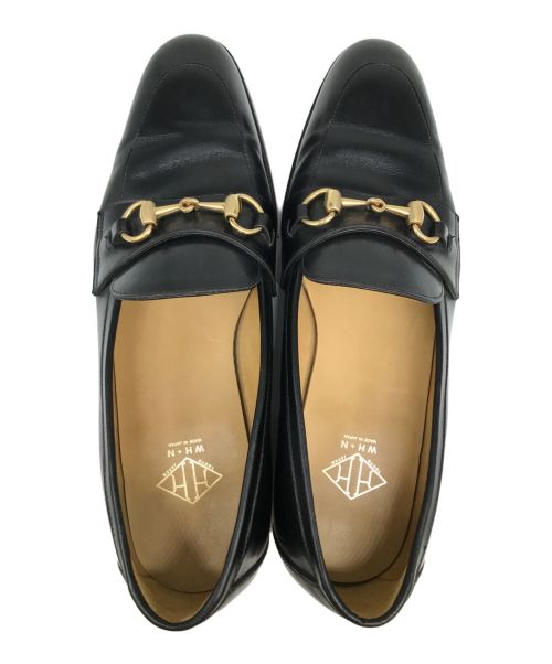 W.H（ダブルエイチ）W.H (ダブルエイチ) シャトーブリアンビットローファー ブラック サイズ:SIZE9の古着・服飾アイテム