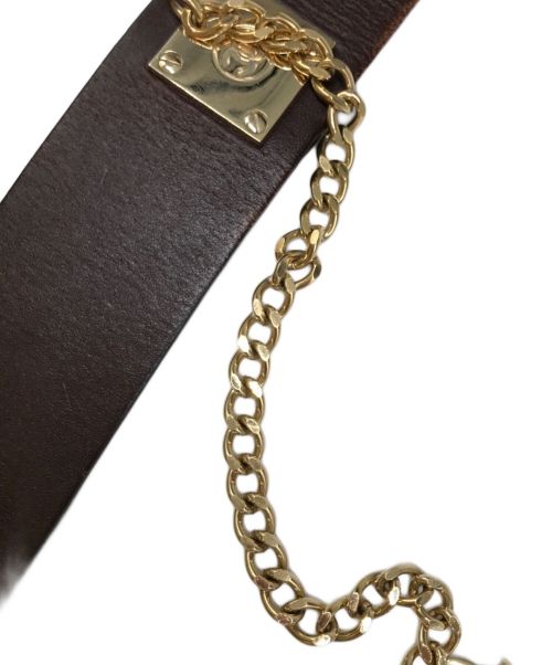 CHANEL（シャネル）CHANEL (シャネル) スライドチェーンロックベルト ブラウン サイズ:SIZE75/30の古着・服飾アイテム