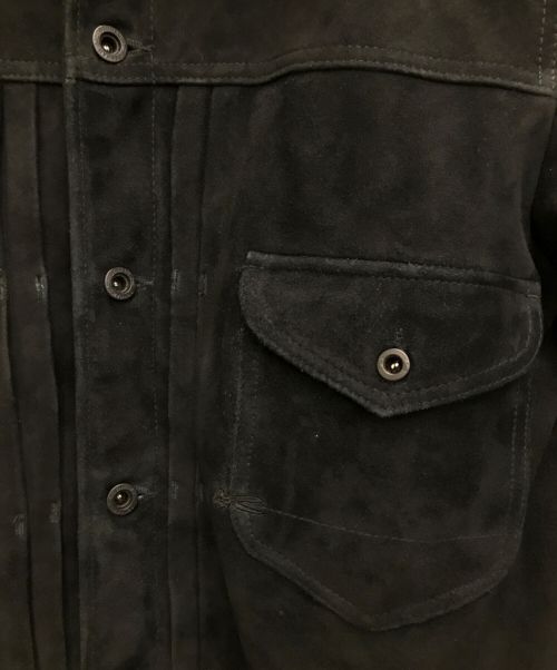Denham（デンハム）Denham (デンハム) NORTON JACKET SUEDE LEATHER ブラック サイズ:SIZE Mの古着・服飾アイテム
