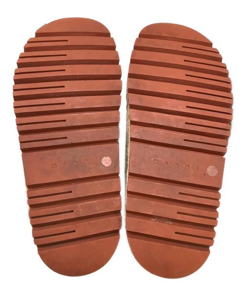 MARNI（マルニ）MARNI (マルニ) アンクルリボン レザー サンダル ベージュ サイズ:37の古着・服飾アイテム