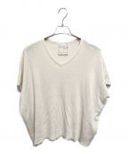 BEARDSLEYビアズリー）の古着「リネンフレンチスリーブカットソー」｜ホワイト