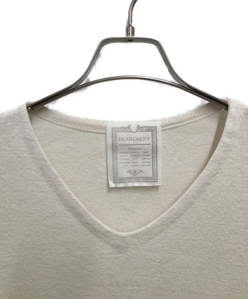 BEARDSLEY（ビアズリー）BEARDSLEY (ビアズリー) リネンフレンチスリーブカットソー ホワイト サイズ:SIZE Freeの古着・服飾アイテム