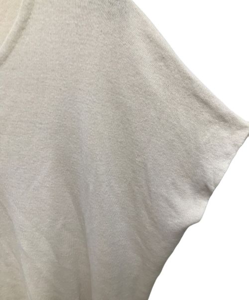 BEARDSLEY（ビアズリー）BEARDSLEY (ビアズリー) リネンフレンチスリーブカットソー ホワイト サイズ:SIZE Freeの古着・服飾アイテム