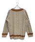 BELLMORE (ベルモーレ) チルデンニット ベージュ×ブラウン サイズ:SIZE L：7000円