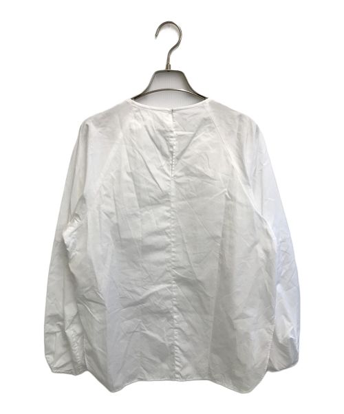 noir kei ninomiya（ノワール ケイ ニノミヤ）noir kei ninomiya (ノワール ケイ ニノミヤ) フリルデザインブラウス ホワイト サイズ:3の古着・服飾アイテム