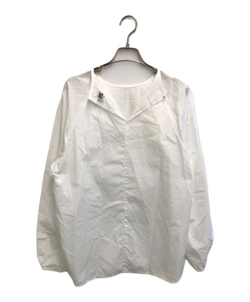 noir kei ninomiya（ノワール ケイ ニノミヤ）noir kei ninomiya (ノワール ケイ ニノミヤ) フリルデザインブラウス ホワイト サイズ:3の古着・服飾アイテム