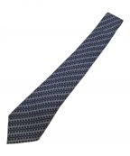 HERMESエルメス）の古着「シルクネクタイ」｜ネイビー×ホワイト