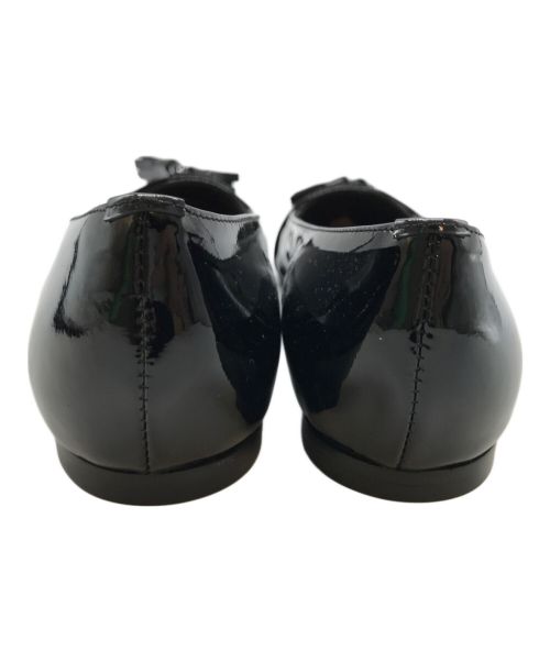 FABIO RUSCONI（ファビオルスコーニ）FABIO RUSCONI (ファビオルスコーニ) タッセル付きレザーモカパンプス ブラック サイズ:35の古着・服飾アイテム