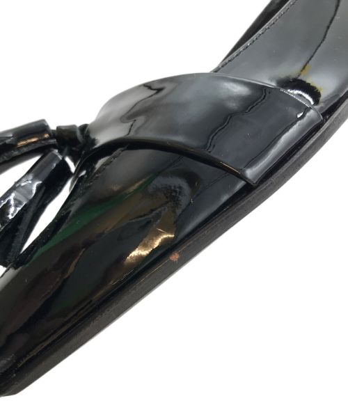 FABIO RUSCONI（ファビオルスコーニ）FABIO RUSCONI (ファビオルスコーニ) タッセル付きレザーモカパンプス ブラック サイズ:35の古着・服飾アイテム