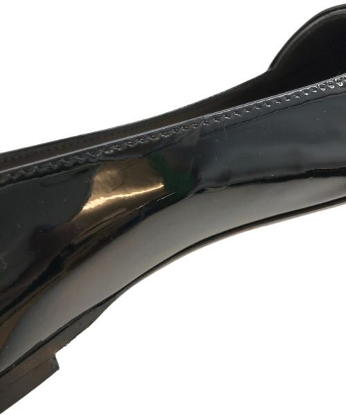 FABIO RUSCONI（ファビオルスコーニ）FABIO RUSCONI (ファビオルスコーニ) タッセル付きレザーモカパンプス ブラック サイズ:35の古着・服飾アイテム