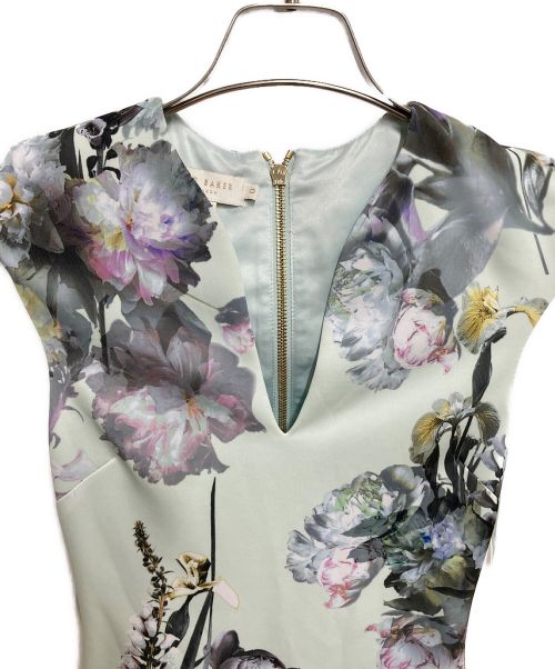 ted baker（テッドベーカー）ted baker (テッドベーカー) Bavaria Torchlit floral dress スカイブルー サイズ:SIZE 0の古着・服飾アイテム